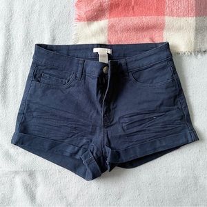 H&M Navy Blue Chino Cotton Shorts